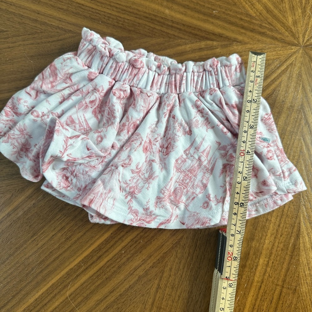 Posh Peanut Antoinette  Pink and White Floral Terry Twirl  Skirt